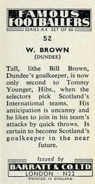 1956 Barratt & Co. Famous Footballers (A4) #52 Bill Brown Back