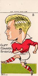 1950 Famous Footballers of Today by Mickey Durling #5 Cliff Edwards Front