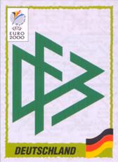 2000 Panini UEFA Euro Belgium-Netherlands Stickers #3 Emblem Germany Front