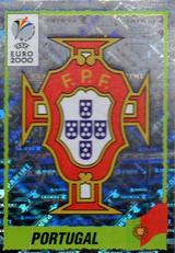 2000 Panini UEFA Euro Belgium-Netherlands Stickers #49 Emblem Portugal Front
