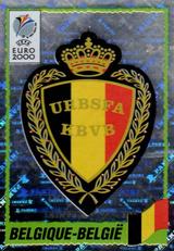 2000 Panini UEFA Euro Belgium-Netherlands Stickers #95 Emblem Belgium Front
