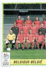 2000 Panini UEFA Euro Belgium-Netherlands Stickers #96 Team Belgium Front