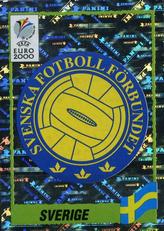2000 Panini UEFA Euro Belgium-Netherlands Stickers #118 Emblem Sweden Front