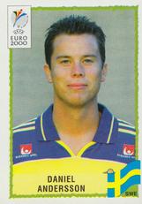 2000 Panini UEFA Euro Belgium-Netherlands Stickers #129 Daniel Andersson Front
