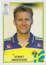 2000 Panini UEFA Euro Belgium-Netherlands Stickers #136 Kennet Andersson Front