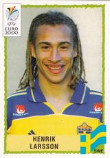 2000 Panini UEFA Euro Belgium-Netherlands Stickers #137 Henrik Larsson Front