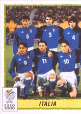 2000 Panini UEFA Euro Belgium-Netherlands Stickers #165 Team Italy Front