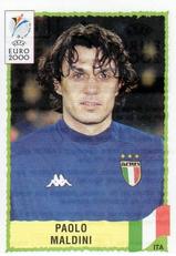 2000 Panini UEFA Euro Belgium-Netherlands Stickers #170 Paolo Maldini Front