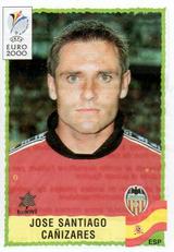 2000 Panini UEFA Euro Belgium-Netherlands Stickers #190 Santiago Canizares Front