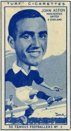 1951 Turf Cigarettes Famous Footballers #1 John Aston Front
