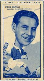 1951 Turf Cigarettes Famous Footballers #6 Willie Waddell Front