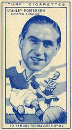 1951 Turf Cigarettes Famous Footballers #22 Stan Mortensen Front