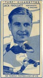 1951 Turf Cigarettes Famous Footballers #33 Jack Froggatt Front