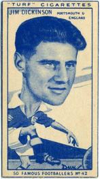 1951 Turf Cigarettes Famous Footballers #42 Jimmy Dickinson Front
