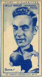 1951 Turf Cigarettes Famous Footballers #47 Billy Wright Front
