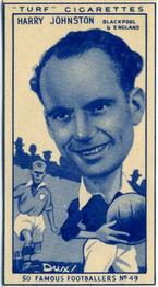 1951 Turf Cigarettes Famous Footballers #49 Harry Johnston Front