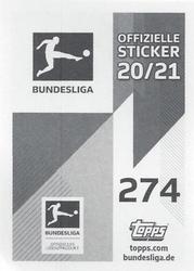 2020-21 Topps Bundesliga Offizielle Stickers #274 Ramy Bensebaini Back
