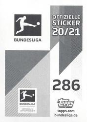 2020-21 Topps Bundesliga Offizielle Stickers #286 Florian Neuhaus / Jonas Hofmann Back