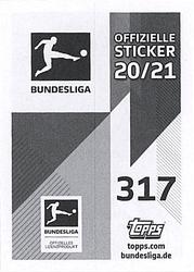 2020-21 Topps Bundesliga Offizielle Stickers #317 Weston McKennie Back