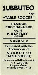 1954 P.A. Adolph (Subbutteo) Famous Footballers #4 Roy Bentley Back