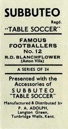 1954 P.A. Adolph (Subbutteo) Famous Footballers #12 Danny Blanchflower Back