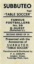 1954 P.A. Adolph (Subbutteo) Famous Footballers #35 Gladstone Guest Back