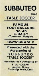 1954 P.A. Adolph (Subbutteo) Famous Footballers #45 Eddie Baily Back