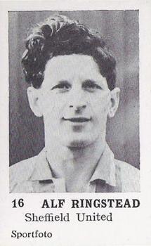 1954 Sportfoto Footballers #16 Alf Ringstead Front