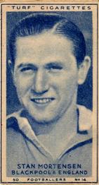 1948 Turf Cigarettes Footballers #14 Stan Mortensen Front