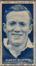 1948 Turf Cigarettes Footballers #15 Albert Stubbins Front