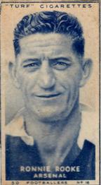 1948 Turf Cigarettes Footballers #16 Ronnie Rooke Front