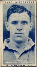 1948 Turf Cigarettes Footballers #22 Jack Rowley Front