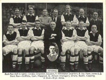 1938 Amalgamated Press Prominent Football Teams #NNO Arsenal Front
