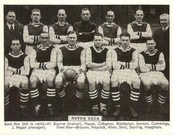 1938 Amalgamated Press Prominent Football Teams #NNO Aston Villa Front