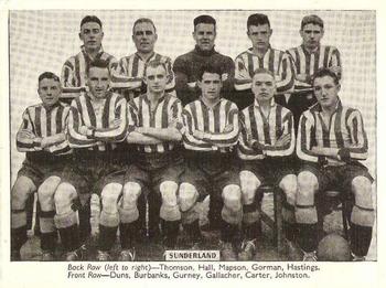 1938 Amalgamated Press Prominent Football Teams #NNO Sunderland Front