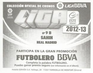 2012-13 Panini Este Spanish LaLiga Stickers #9B Nuri Sahin Back