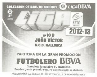 2012-13 Panini Este Spanish LaLiga Stickers #10B Joao Victor Back