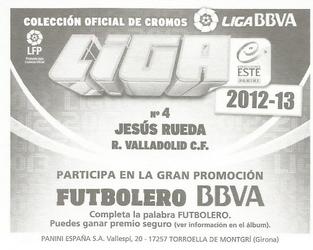 2012-13 Panini Este Spanish LaLiga Stickers #4 Jesus Rueda Back