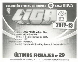 2012-13 Panini Este Spanish LaLiga Stickers - Ultimos Fichajes #29 José Ángel Back