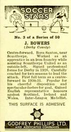 1936 Godfrey Phillips Soccer Stars #3 Jack Bowers Back