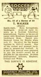 1936 Godfrey Phillips Soccer Stars #10 Tommy Walker Back