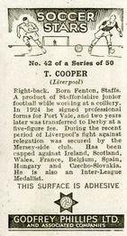 1936 Godfrey Phillips Soccer Stars #42 Tom Cooper Back