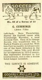 1936 Godfrey Phillips Soccer Stars #50 George Cummings Back