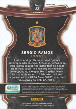 2020 Panini Select UEFA Euro - Tri-Color Prizm #33 Sergio Ramos Back