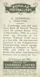 1936 Carreras Popular Footballers #1 George Cummings Back