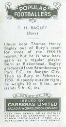 1936 Carreras Popular Footballers #23 Tommy Bagley Back