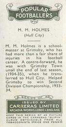 1936 Carreras Popular Footballers #25 Maxey Holmes Back