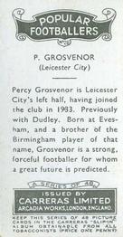 1936 Carreras Popular Footballers #28 Percy Grosvenor Back