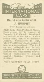 1936 Godfrey Phillips International Caps #45 Jimmy Murphy Back