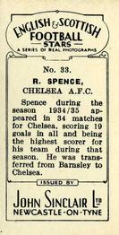1935 John Sinclair English & Scottish Football Stars #33 Dick Spence Back